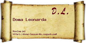 Doma Leonarda névjegykártya